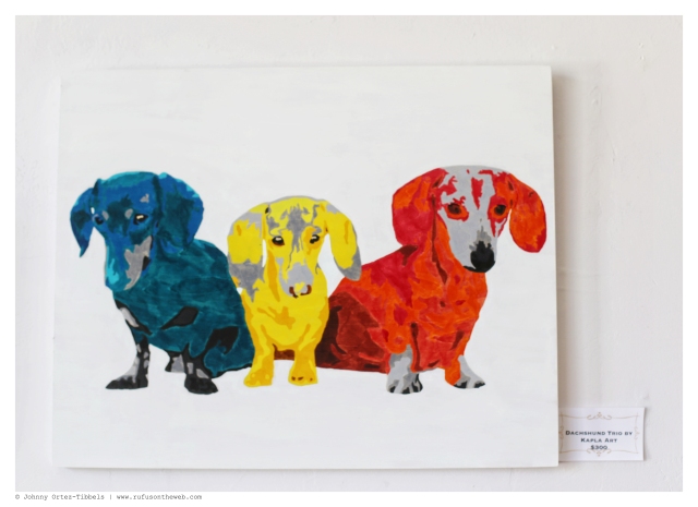 Dachshund Trio by Kapla Art $300 | June 2014.  Photo by: Johnny Ortez-Tibbels ©